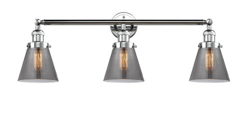 Cone - 3 Light - 30 inch - Polished Chrome - Bath Vanity Light (3442|205-PC-G63-LED)