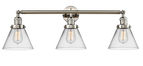 Cone - 3 Light - 32 inch - Polished Nickel - Bath Vanity Light (3442|205-PN-G42-LED)