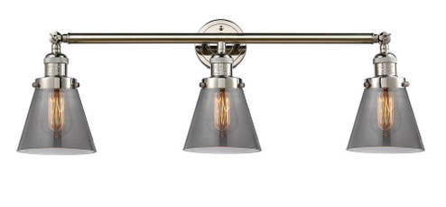 Cone - 3 Light - 30 inch - Polished Nickel - Bath Vanity Light (3442|205-PN-G63-LED)