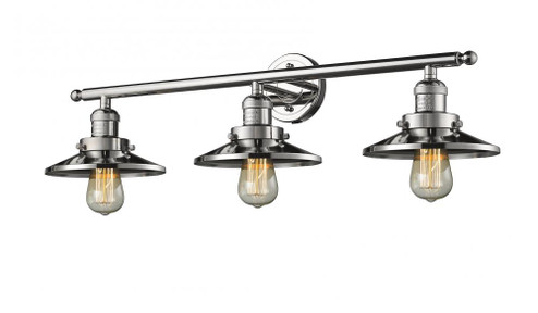 Railroad - 3 Light - 32 inch - Polished Nickel - Bath Vanity Light (3442|205-PN-M1-LED)