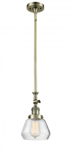 Fulton - 1 Light - 7 inch - Antique Brass - Stem Hung - Adjustable Mini Pendant (3442|206-AB-G172)