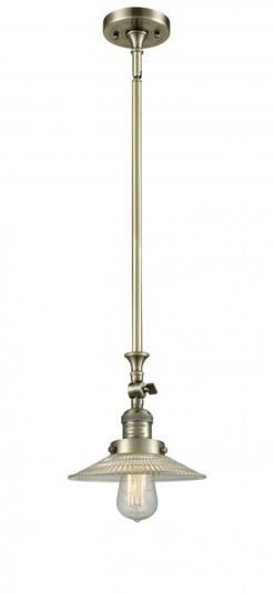 Halophane - 1 Light - 9 inch - Antique Brass - Stem Hung - Adjustable Mini Pendant (3442|206-AB-G2)
