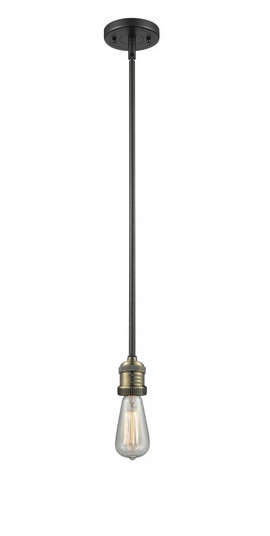 Bare Bulb - 1 Light - 3 inch - Black Antique Brass - Stem Hung - Adjustable Mini Pendant (3442|206-BAB)