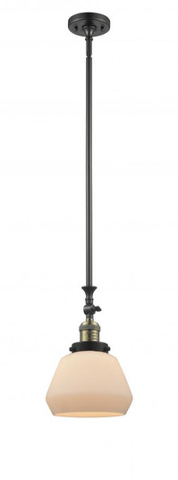 Fulton - 1 Light - 7 inch - Black Antique Brass - Stem Hung - Adjustable Mini Pendant (3442|206-BAB-G171)