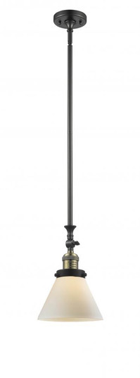 Cone - 1 Light - 8 inch - Black Antique Brass - Stem Hung - Adjustable Mini Pendant (3442|206-BAB-G41-LED)