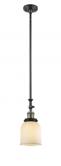 Bell - 1 Light - 5 inch - Black Antique Brass - Stem Hung - Adjustable Mini Pendant (3442|206-BAB-G51)