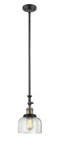 Bell - 1 Light - 8 inch - Black Antique Brass - Stem Hung - Adjustable Mini Pendant (3442|206-BAB-G72-LED)