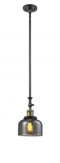 Bell - 1 Light - 8 inch - Black Antique Brass - Stem Hung - Adjustable Mini Pendant (3442|206-BAB-G73)