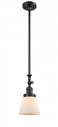 Cone - 1 Light - 6 inch - Matte Black - Stem Hung - Adjustable Mini Pendant (3442|206-BK-G61-LED)