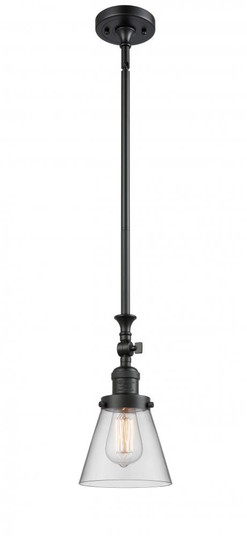 Cone - 1 Light - 6 inch - Matte Black - Stem Hung - Adjustable Mini Pendant (3442|206-BK-G62-LED)