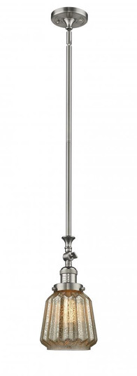 Chatham - 1 Light - 7 inch - Brushed Satin Nickel - Stem Hung - Adjustable Mini Pendant (3442|206-SN-G146-LED)