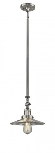 Halophane - 1 Light - 9 inch - Brushed Satin Nickel - Stem Hung - Adjustable Mini Pendant (3442|206-SN-G2-LED)