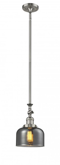 Bell - 1 Light - 8 inch - Brushed Satin Nickel - Stem Hung - Adjustable Mini Pendant (3442|206-SN-G73-LED)