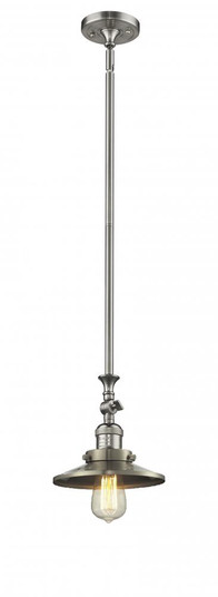 Railroad - 1 Light - 8 inch - Brushed Satin Nickel - Stem Hung - Adjustable Mini Pendant (3442|206-SN-M2-LED)