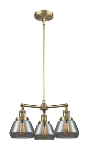 Fulton - 3 Light - 22 inch - Antique Brass - Stem Hung - Chandelier (3442|207-AB-G173)