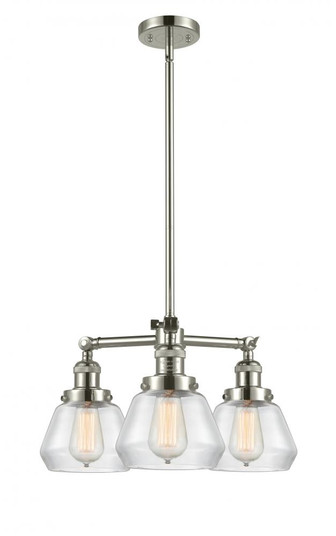 Fulton - 3 Light - 22 inch - Polished Nickel - Stem Hung - Chandelier (3442|207-PN-G172-LED)
