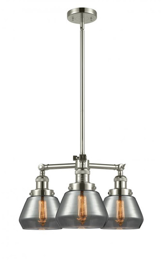 Fulton - 3 Light - 22 inch - Polished Nickel - Stem Hung - Chandelier (3442|207-PN-G173-LED)