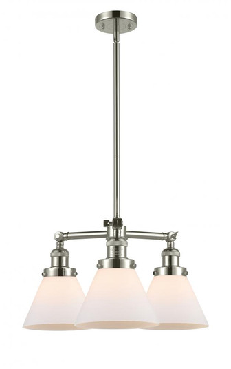 Cone - 3 Light - 22 inch - Polished Nickel - Stem Hung - Chandelier (3442|207-PN-G41-LED)