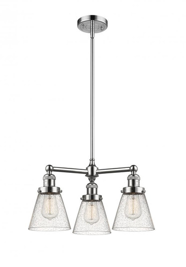Cone - 3 Light - 19 inch - Polished Nickel - Stem Hung - Chandelier (3442|207-PN-G64-LED)