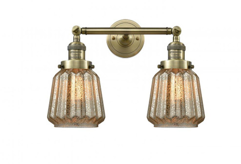 Chatham - 2 Light - 16 inch - Antique Brass - Adjustable Bath Vanity Light (3442|208-AB-G146)