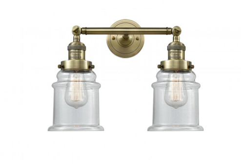 Canton - 2 Light - 17 inch - Antique Brass - Adjustable Bath Vanity Light (3442|208-AB-G182)