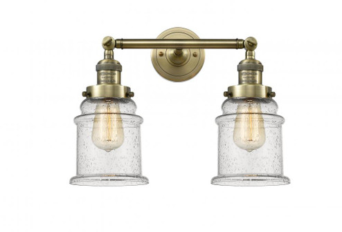 Canton - 2 Light - 17 inch - Antique Brass - Adjustable Bath Vanity Light (3442|208-AB-G184-LED)