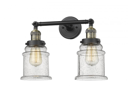 Canton - 2 Light - 17 inch - Black Antique Brass - Adjustable Bath Vanity Light (3442|208-BAB-G184)