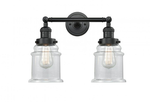 Canton - 2 Light - 17 inch - Matte Black - Adjustable Bath Vanity Light (3442|208-BK-G182)
