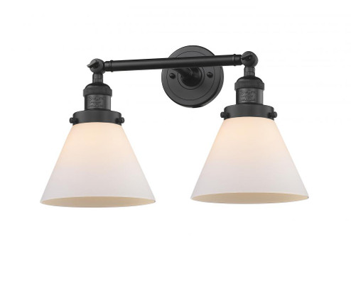 Cone - 2 Light - 18 inch - Matte Black - Adjustable Bath Vanity Light (3442|208-BK-G41)