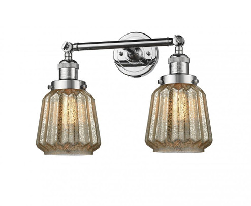 Chatham - 2 Light - 16 inch - Polished Chrome - Adjustable Bath Vanity Light (3442|208-PC-G146-LED)