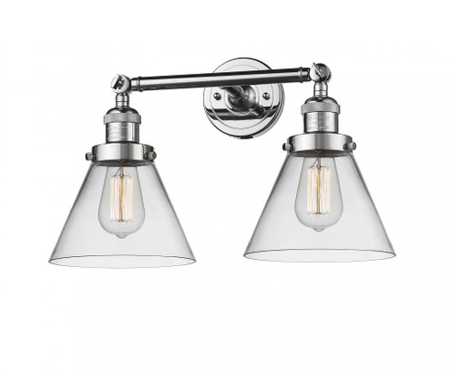 Cone - 2 Light - 18 inch - Polished Chrome - Adjustable Bath Vanity Light (3442|208-PC-G42-LED)