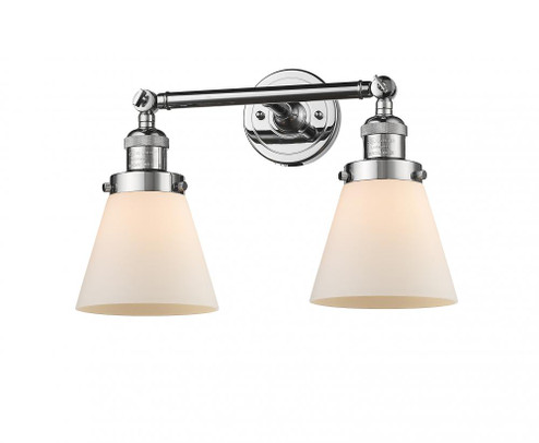 Cone - 2 Light - 16 inch - Polished Chrome - Adjustable Bath Vanity Light (3442|208-PC-G61-LED)