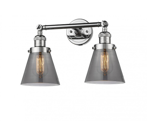 Cone - 2 Light - 16 inch - Polished Chrome - Adjustable Bath Vanity Light (3442|208-PC-G63-LED)