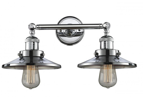 Railroad - 2 Light - 18 inch - Polished Chrome - Bath Vanity Light (3442|208-PC-M7-LED)