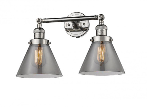 Cone - 2 Light - 18 inch - Polished Nickel - Adjustable Bath Vanity Light (3442|208-PN-G43-LED)