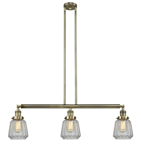 Chatham - 3 Light - 39 inch - Antique Brass - Stem Hung - Adjustable Island Light (3442|213-AB-G142)