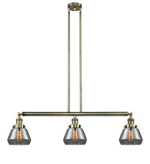 Fulton - 3 Light - 39 inch - Antique Brass - Stem Hung - Adjustable Island Light (3442|213-AB-G173)