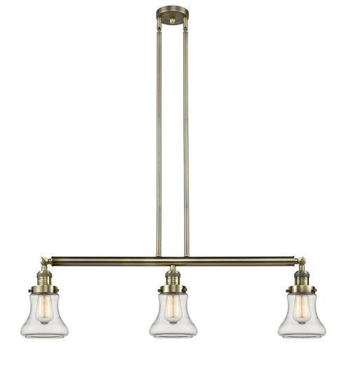 Bellmont - 3 Light - 39 inch - Antique Brass - Stem Hung - Adjustable Island Light (3442|213-AB-G192)