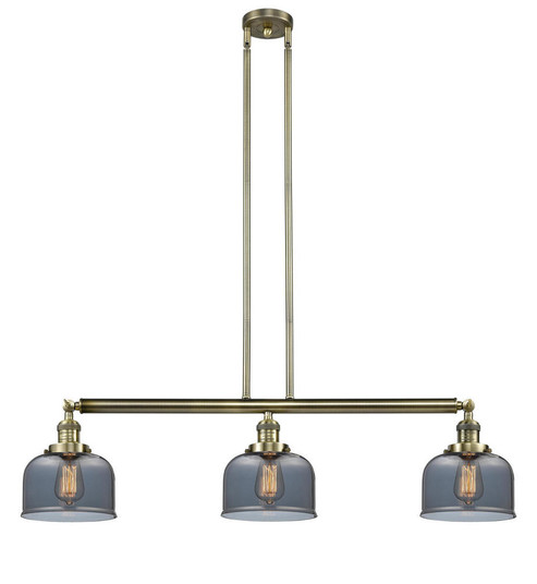 Bell - 3 Light - 41 inch - Antique Brass - Stem Hung - Adjustable Island Light (3442|213-AB-G73)