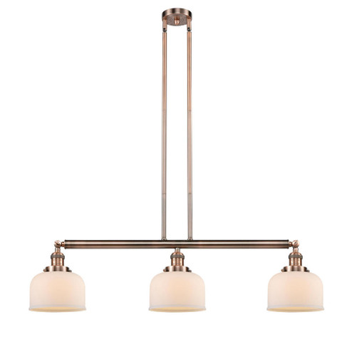 Bell - 3 Light - 41 inch - Antique Copper - Stem Hung - Adjustable Island Light (3442|213-AC-G71-LED)