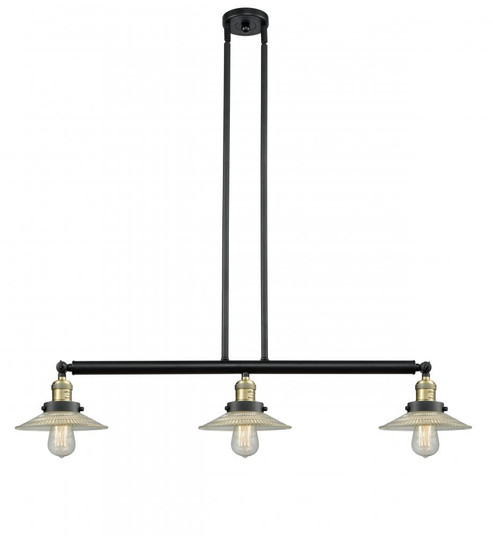 Halophane - 3 Light - 41 inch - Black Antique Brass - Stem Hung - Island Light (3442|213-BAB-G2)