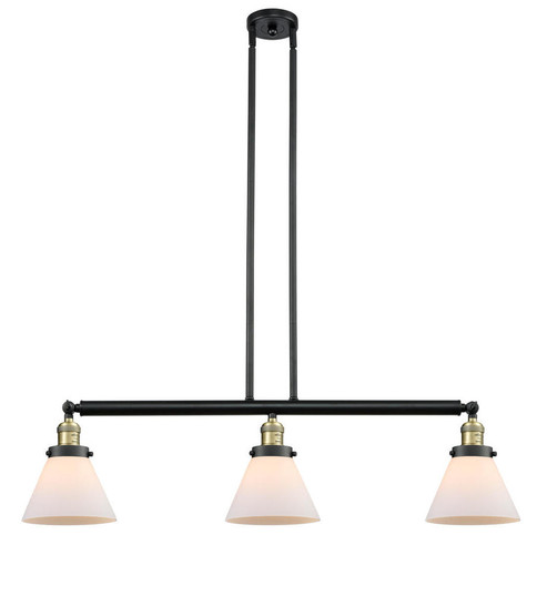 Cone - 3 Light - 40 inch - Black Antique Brass - Stem Hung - Adjustable Island Light (3442|213-BAB-G41-LED)