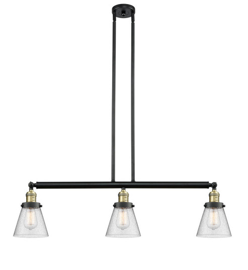 Cone - 3 Light - 39 inch - Black Antique Brass - Stem Hung - Adjustable Island Light (3442|213-BAB-G64)