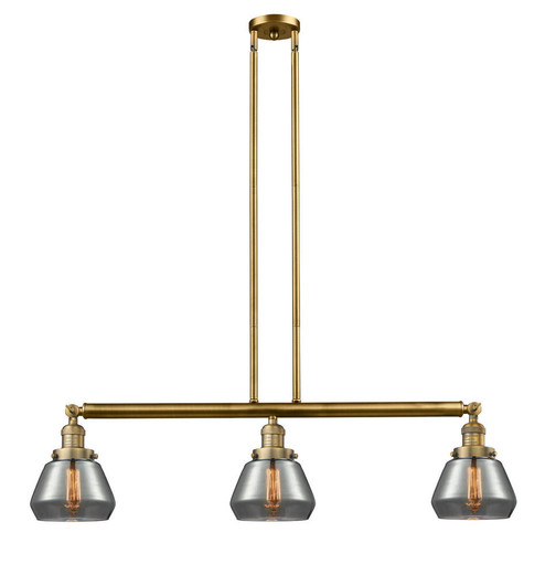 Fulton - 3 Light - 39 inch - Brushed Brass - Stem Hung - Adjustable Island Light (3442|213-BB-G173-LED)