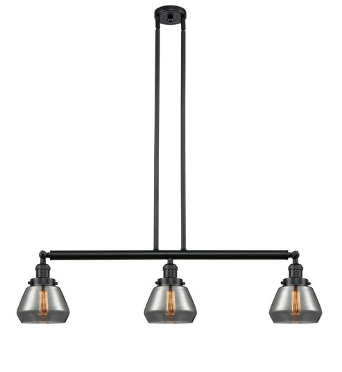 Fulton - 3 Light - 39 inch - Matte Black - Stem Hung - Adjustable Island Light (3442|213-BK-G173)
