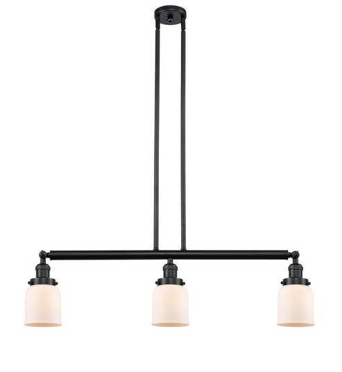 Bell - 3 Light - 38 inch - Matte Black - Stem Hung - Adjustable Island Light (3442|213-BK-G51-LED)