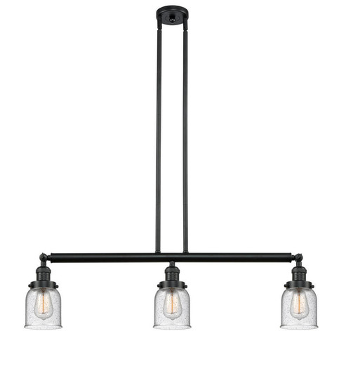 Bell - 3 Light - 38 inch - Matte Black - Stem Hung - Adjustable Island Light (3442|213-BK-G54-LED)
