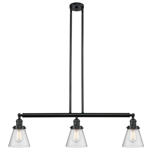 Cone - 3 Light - 39 inch - Matte Black - Stem Hung - Adjustable Island Light (3442|213-BK-G64)