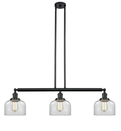 Bell - 3 Light - 41 inch - Matte Black - Stem Hung - Adjustable Island Light (3442|213-BK-G72-LED)