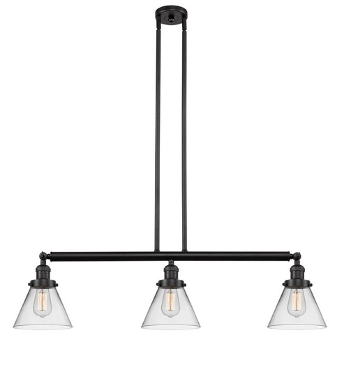 Cone - 3 Light - 40 inch - Oil Rubbed Bronze - Stem Hung - Adjustable Island Light (3442|213-OB-G42-LED)